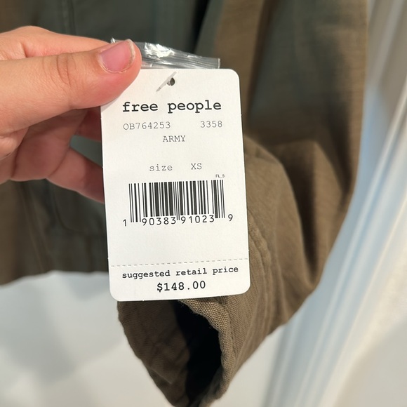 NWT Free People Oversized Olive Utility Jacket retail 148 - Picture 7 of 10